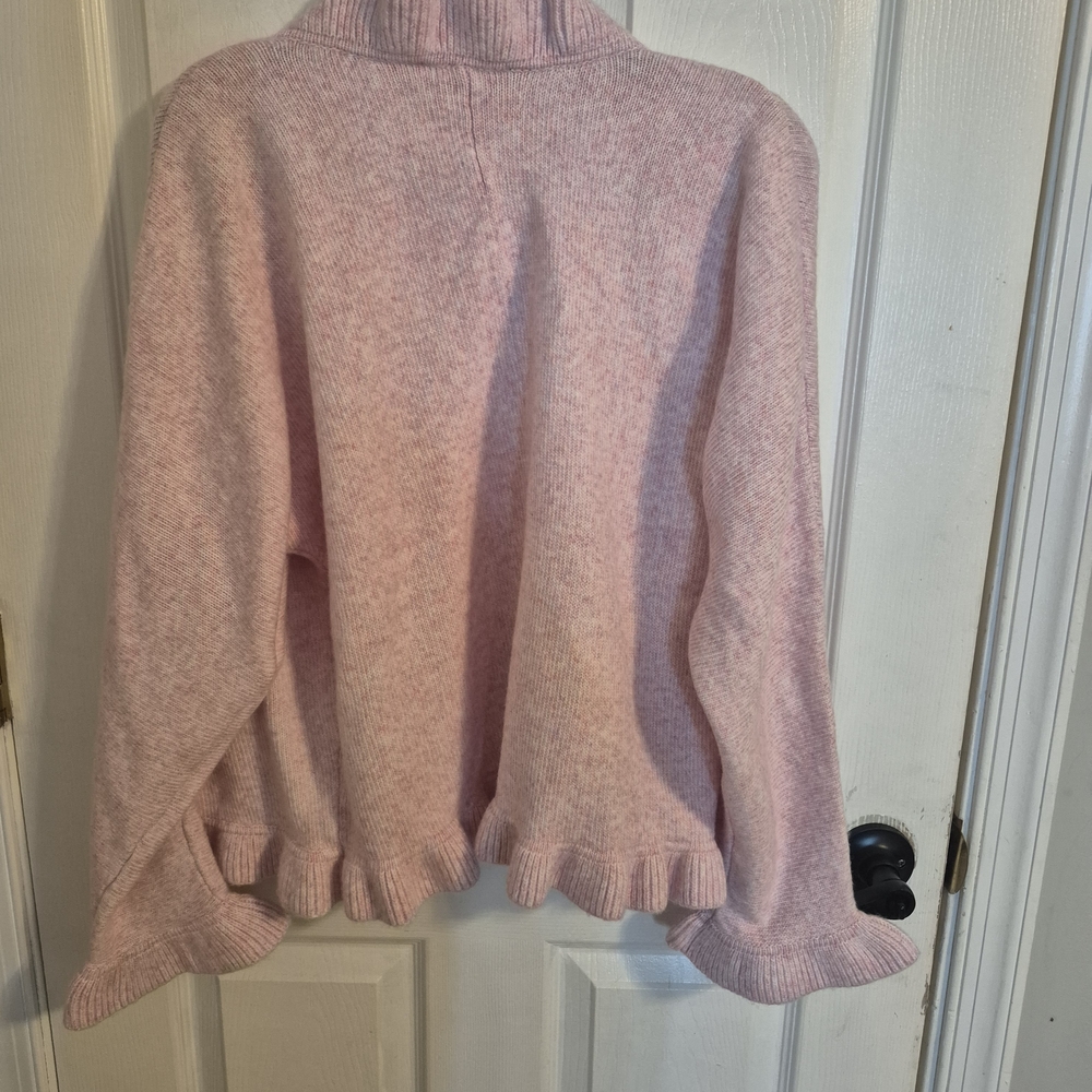 Boston Proper Relaxed Ruffle Open Front Cardigan - Picture 4 of 8